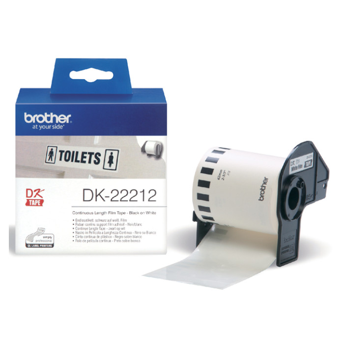 Etiket Brother DK-22212 doorlopend 62mm 1 rol á 15m wit