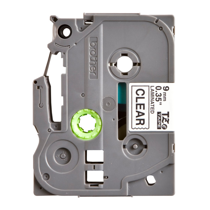Labeltape Brother P-touch TZe-121 standaard 9mm zwart op transparant