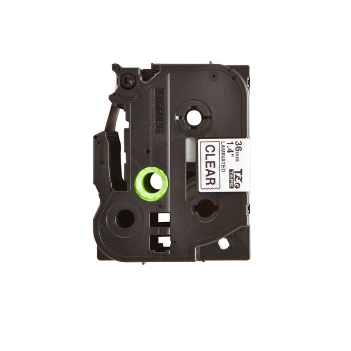 Labeltape Brother P-touch TZe-161 standaard 36mm zwart op transparant