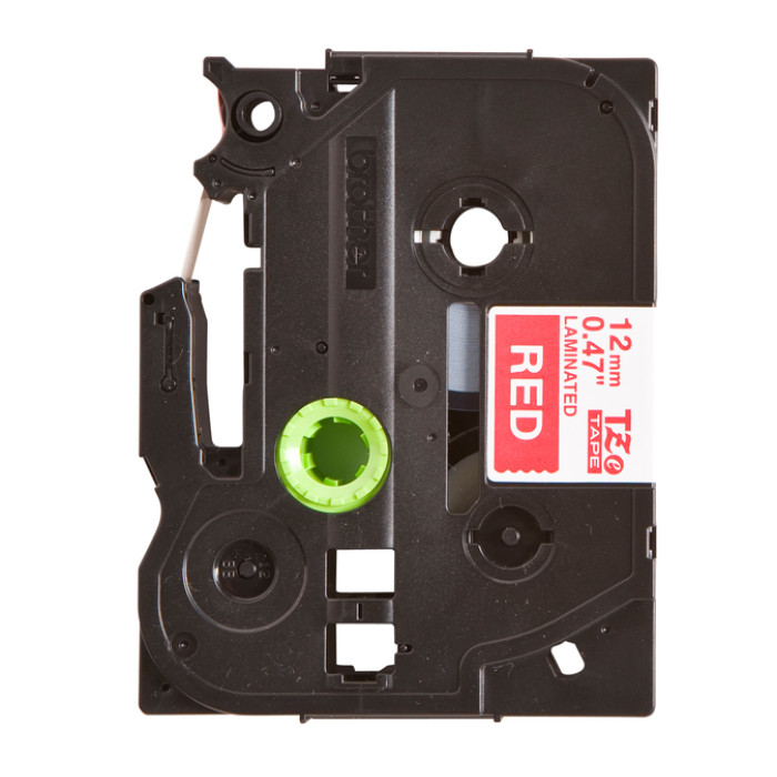 Labeltape Brother P-touch TZe-435 standaard 12mm wit op rood