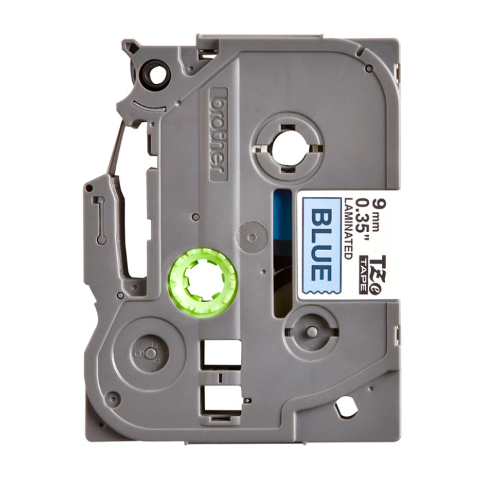 Labeltape Brother P-touch TZe-521 standaard 9mm zwart op blauw