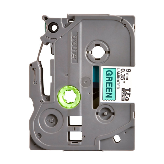Labeltape Brother P-touch TZe-721 standaard 9mm zwart op groen