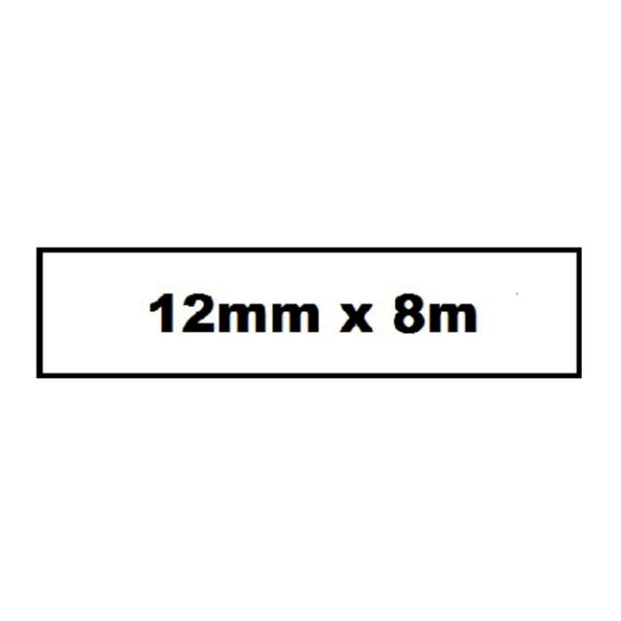 Labeltape Quantore TZe-231 12mmx8m zwart op wit