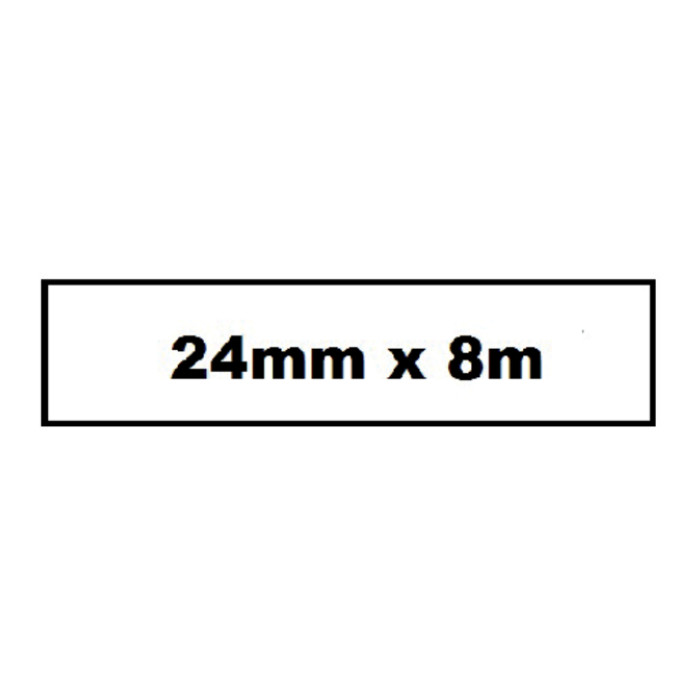 Labeltape Quantore TZe-251 24mmx8m zwart op wit