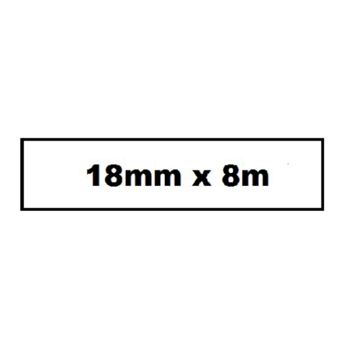 Labeltape Quantore TZe-241 18mmx8m wit/zwart