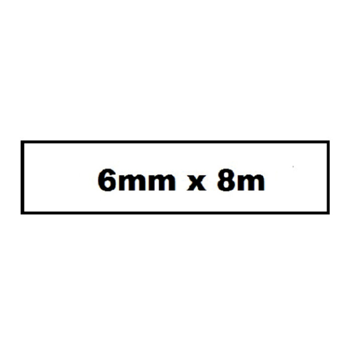 Labeltape Quantore TZe-211 6mmx8m zwart op wit