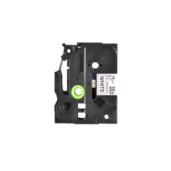 Labeltape Brother P-touch TZe-N241 ongelamineerd 18mm zwart op wit