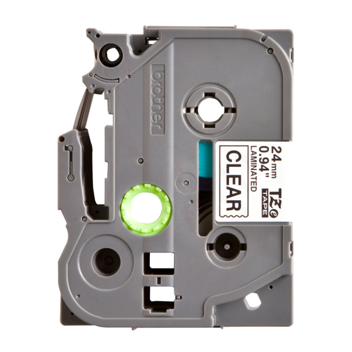 Labeltape Brother P-touch TZe-151 standaard 24mm zwart op transparant