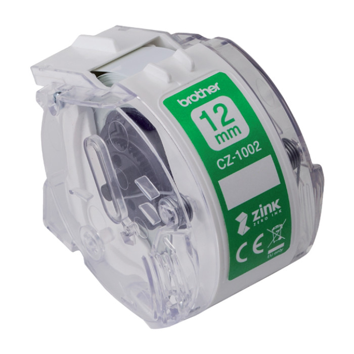 Etiket Brother CZ-1002 multifunctioneel 12mm 1 rol á 5m wit