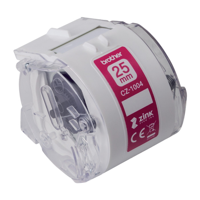 Etiket Brother CZ-1004 multifunctioneel 25mm 1 rol á 5m wit