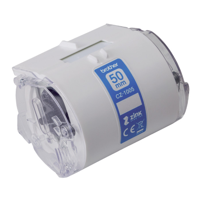 Etiket Brother CZ-1005 multifunctioneel 50mm 1 rol á 5m wit