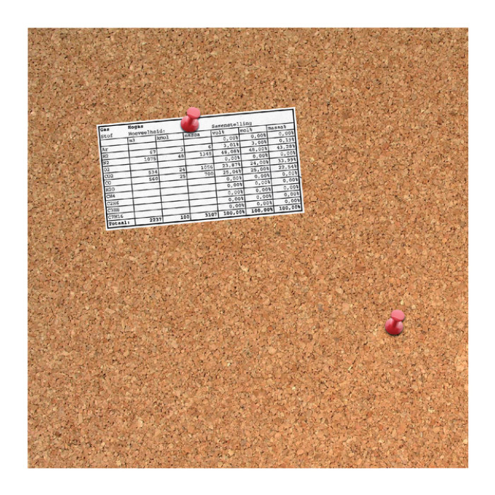 Prikbord Desq 35x35cm kurk