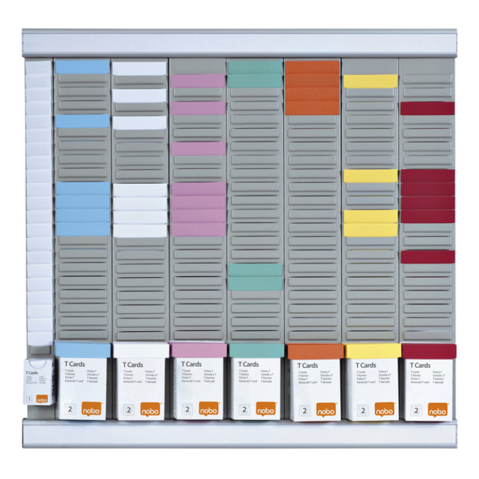 Planbord Nobo kantoorplanning T-kaart nr.2 met 24 sleuven