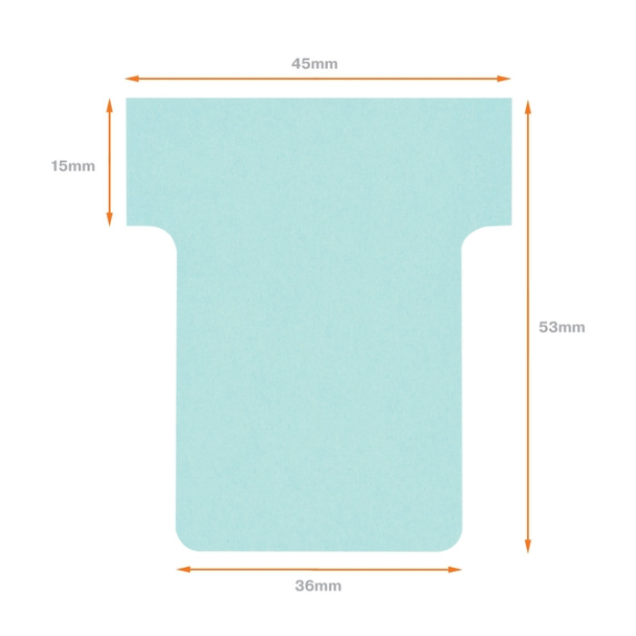 T-kaart Nobo nr 1.5 36mm blauw 100 stuks