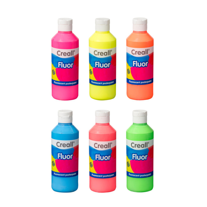 Plakkaatverf Creall fluor geel 250ml