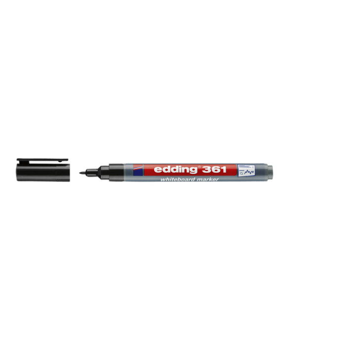 Whiteboardmarker edding 361 rond 1mm zwart