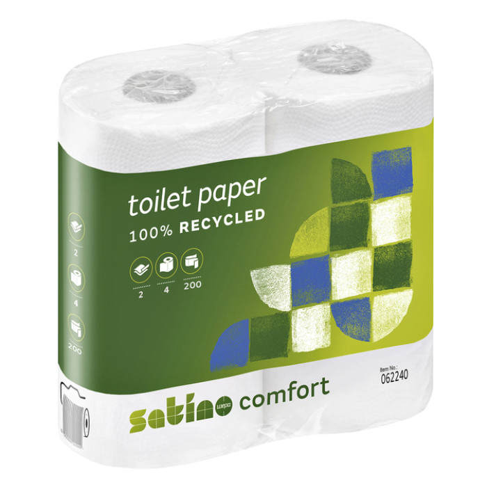 Toiletpapier Satino MT1 Comfort 2-laags 200 vel wit 062240