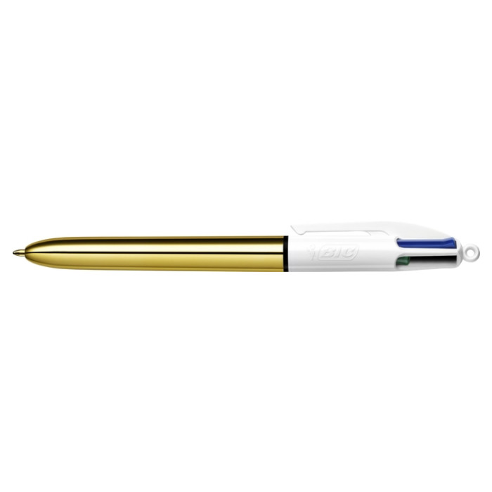 Balpen Bic 4kleuren shine medium goud