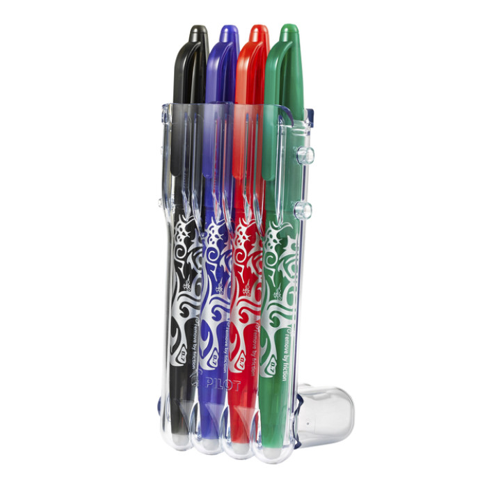 Rollerpen PILOT friXion medium basis assorti Set2Go à 4 stuks