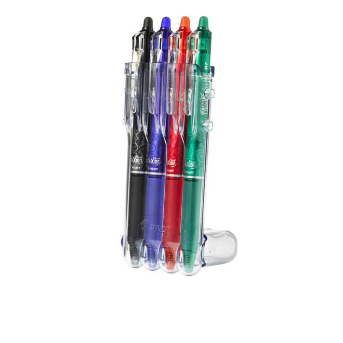 Rollerpen PILOT friXion clicker medium basis assortt Set2Go à  4 stuks