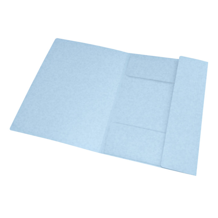 Elastomap Oxford Top File+ A4 3 kleppen 390gr pastel blauw
