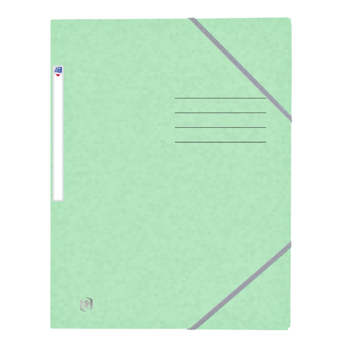 Elastomap Oxford Top File+ A4 3 kleppen 390gr pastel groen