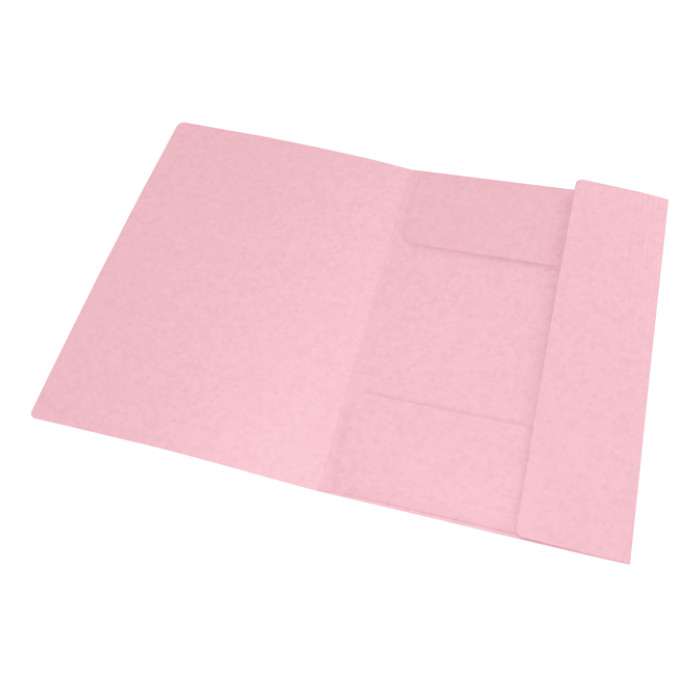 Elastomap Oxford Top File+ A4 3 kleppen 390gr pastel roze