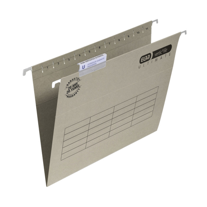 Hangmap Elba Verticfile Ultimate folio V-bodem grijs verpakt per 10 stuks