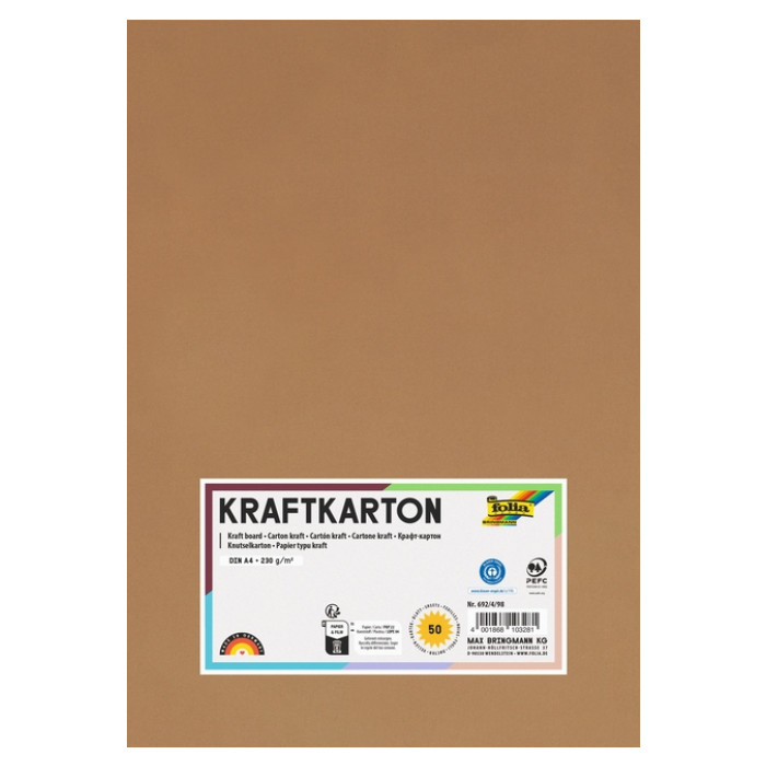 Kraftpapier Folia A4 230gr 50 vel