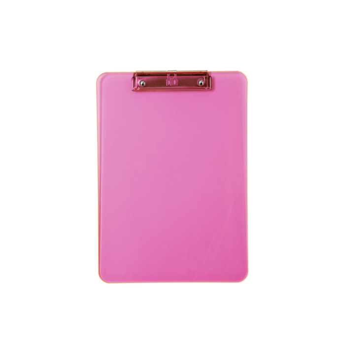 Klembord MAUL A4 staand transparant PS neon roze