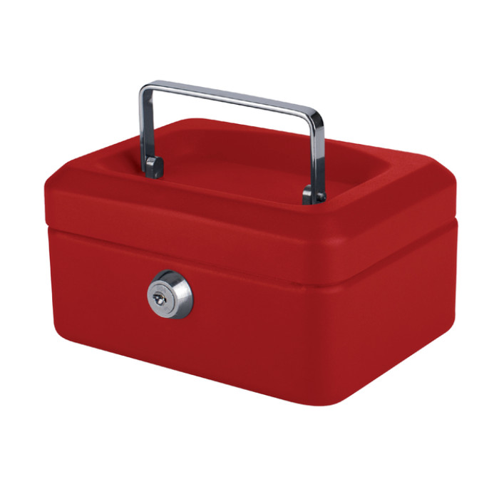 Geldkist Quantore 150x115x80mm rood
