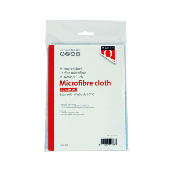 Microvezeldoek Quantore 30x30cm blauw