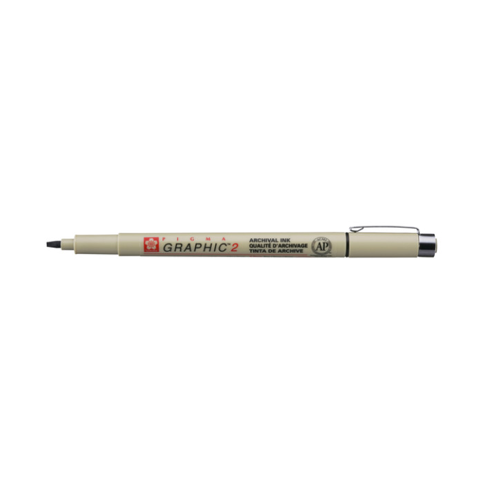 Fineliner Sakura Pigma Graphic 2 2.0mm zwart