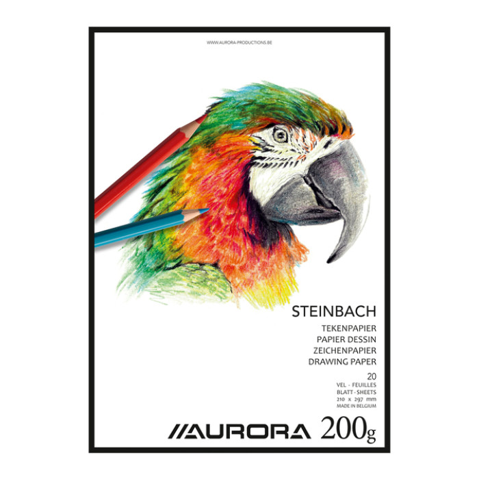 Tekenblok Aurora A4 20 vel 200 gram Steinbach papier