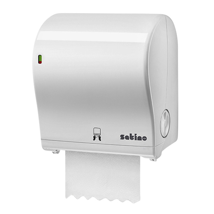 Handdoekroldispenser Satino PT1 manueel medium wit 331520