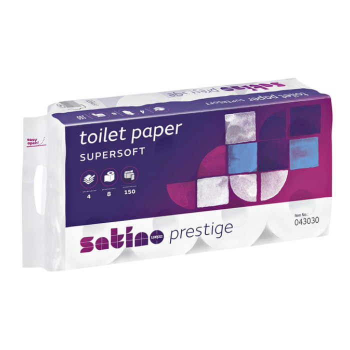 Toiletpapier Satino MT1 Prestige 4-laags 150 vel wit 043030