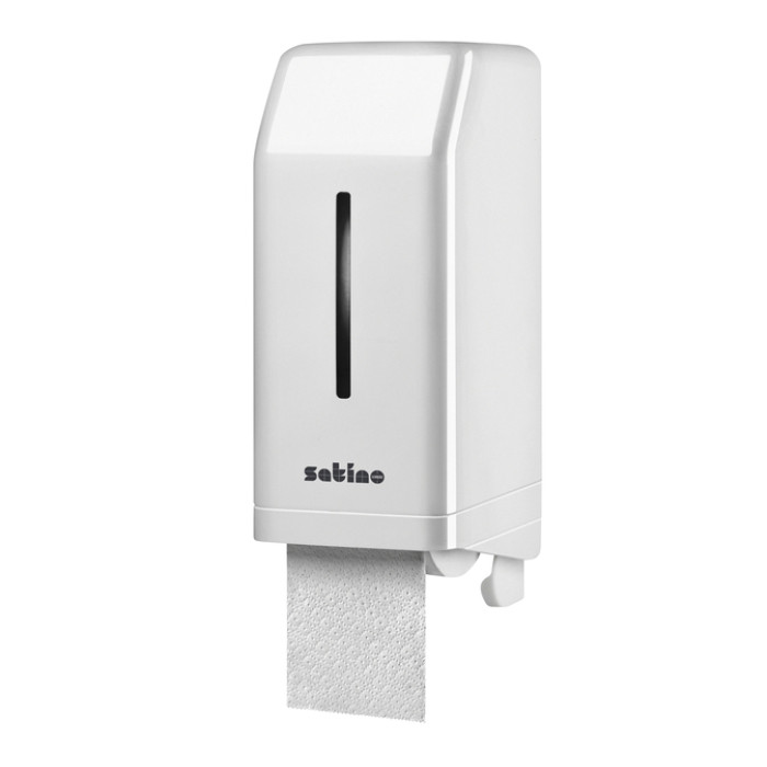 Toiletpapierdispenser Satino JT3 systeemrol duo wit 332540