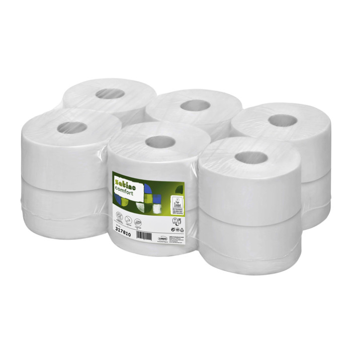 Toiletpapier Satino JT1 Comfort 2-laags 180m wit 317810