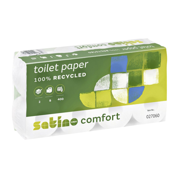 Toiletpapier Satino MT1 Comfort 2-laags 400 vel wit 027060