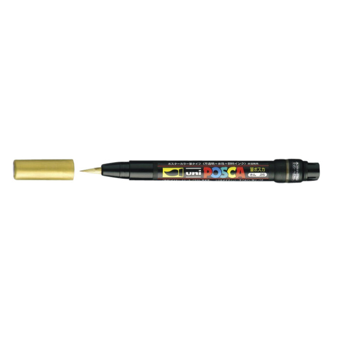 Paintmarker Uni POSCA PCF350 Brush 1-10mm goud