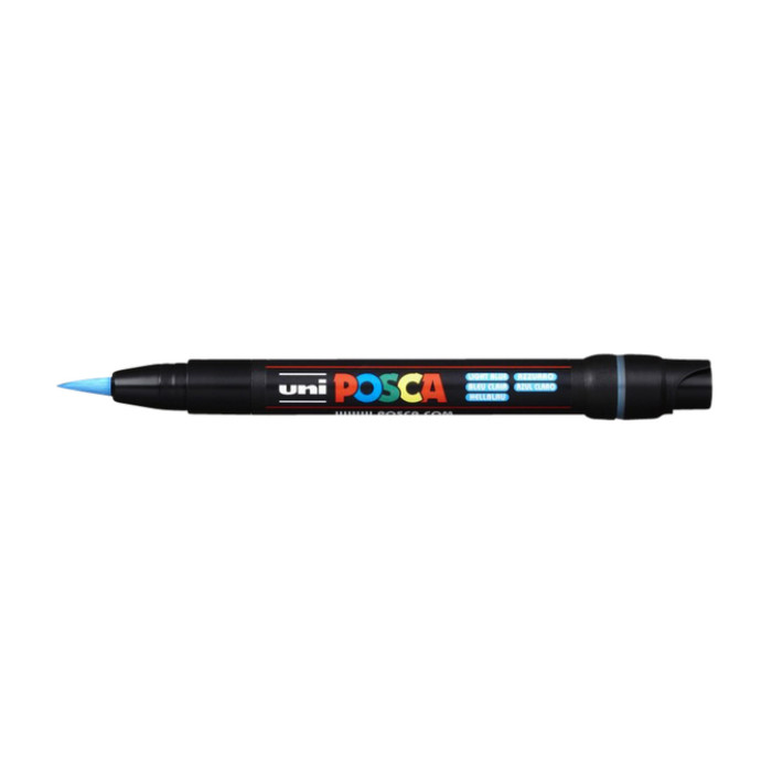 Paintmarker Uni POSCA PCF350 Brush 1-10mm lichtblauw