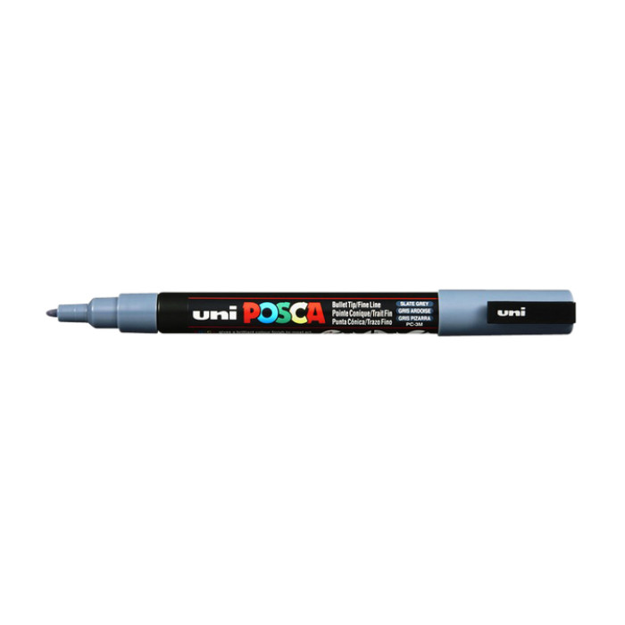 Paintmarker Uni POSCA PC3M fijn leisteengrijs