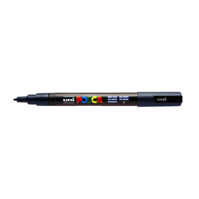 Paintmarker Uni POSCA PC3M fijn marineblauw