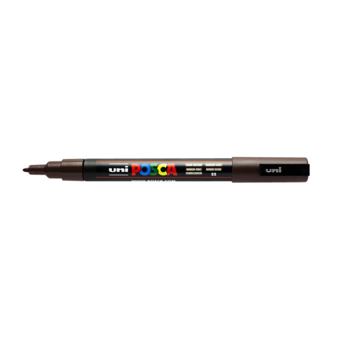 Paintmarker Uni POSCA PC3M fijn donkerbruin