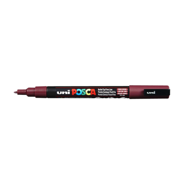 Paintmarker Uni POSCA PC3M fijn wijnrood