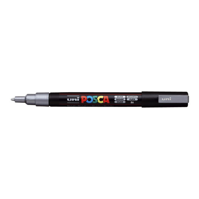 Paintmarker Uni POSCA PC3M fijn zilver