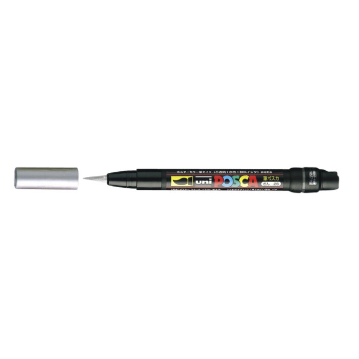 Paintmarker Uni POSCA PCF350 Brush 1-10mm zilver