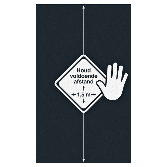 Deurmat afstand houden 90x150cm