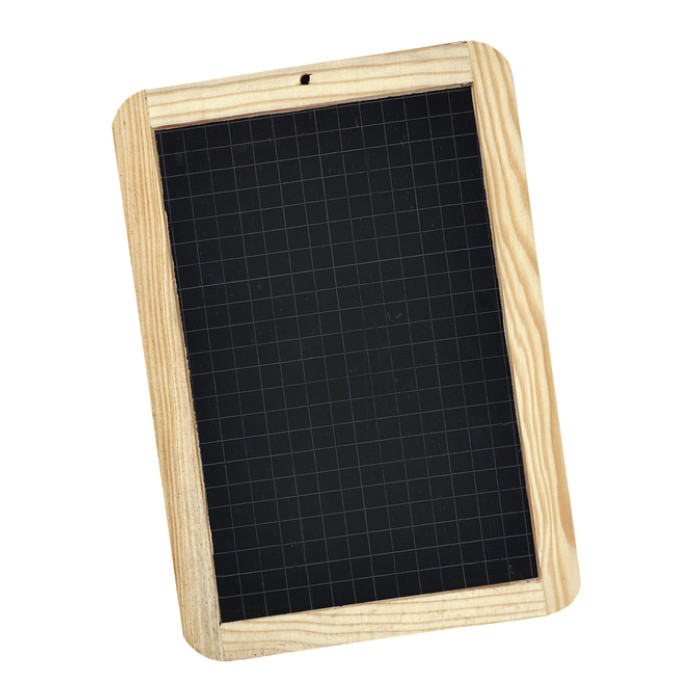 Krijtbord Giotto houten frame 180x260mm geruit zwart