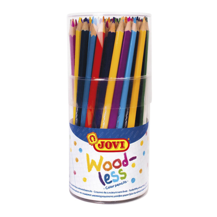 Kleurpotloden Jovi houtvrij assorti pot à 84 stuks